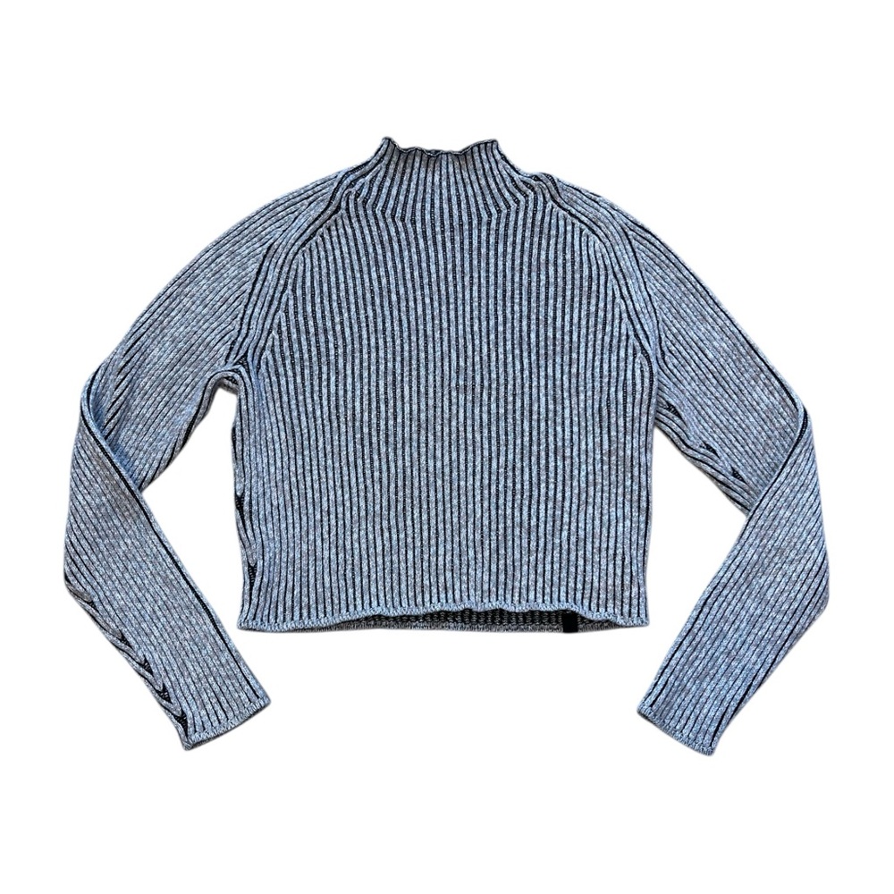 Lululemon Cotton Wool Cashmere Blend Mock Neck Sweater